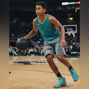 Nike Lebron shoes size 6 youth GS 12 NSRL Hyper Turquoise hi-top sneaker shoes